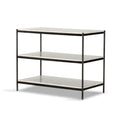 Felix Large Nightstand - Polished White Marble