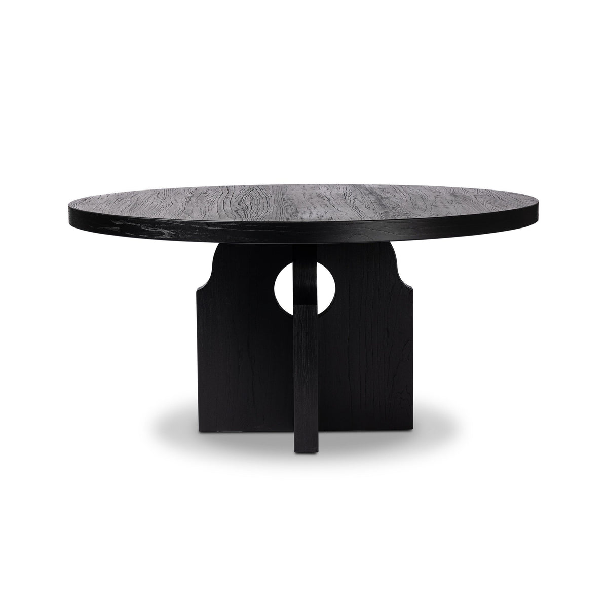 Allandale Round Dining Table - Reclaimed Black Elm