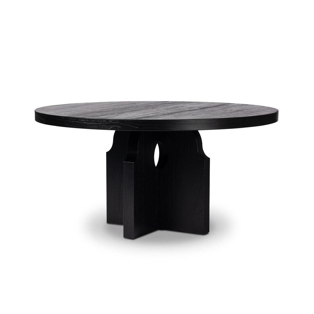 Allandale Round Dining Table - Reclaimed Black Elm