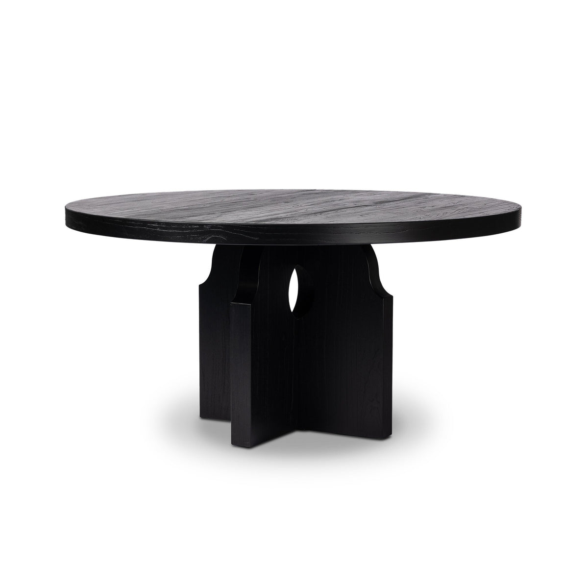 Allandale Round Dining Table - Reclaimed Black Elm