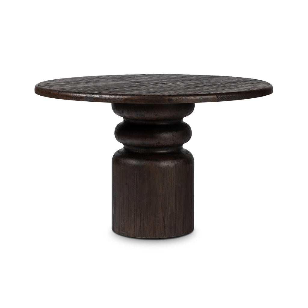 Kerrville Round Dining Table - Burnt Pine Veneer