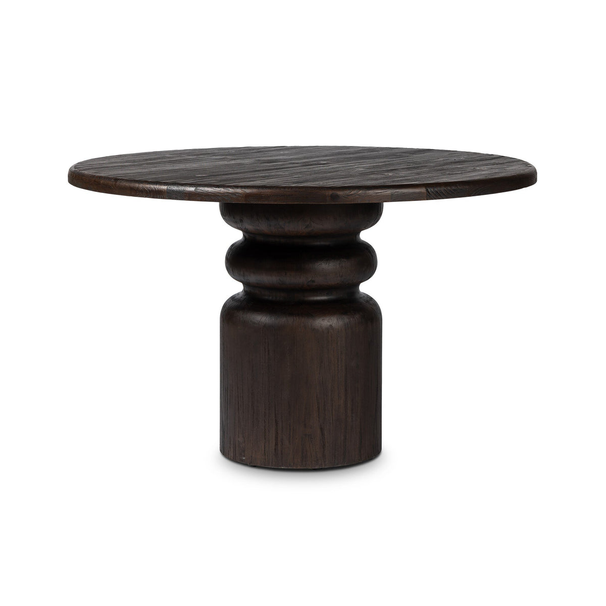 Kerrville Round Dining Table - Burnt Pine Veneer