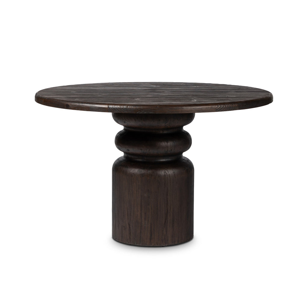 Kerrville Round Dining Table - Burnt Pine Veneer