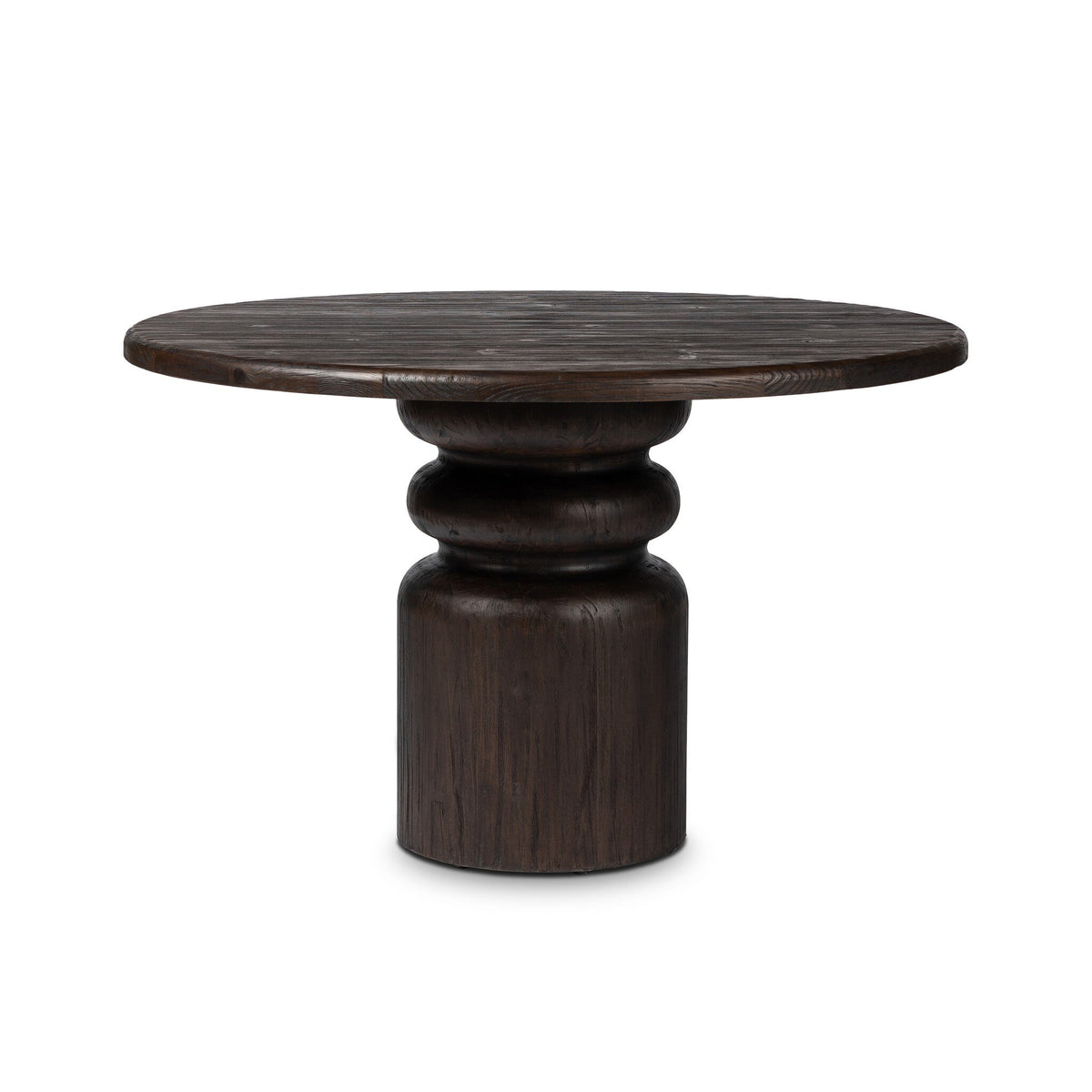 Kerrville Round Dining Table - Burnt Pine Veneer