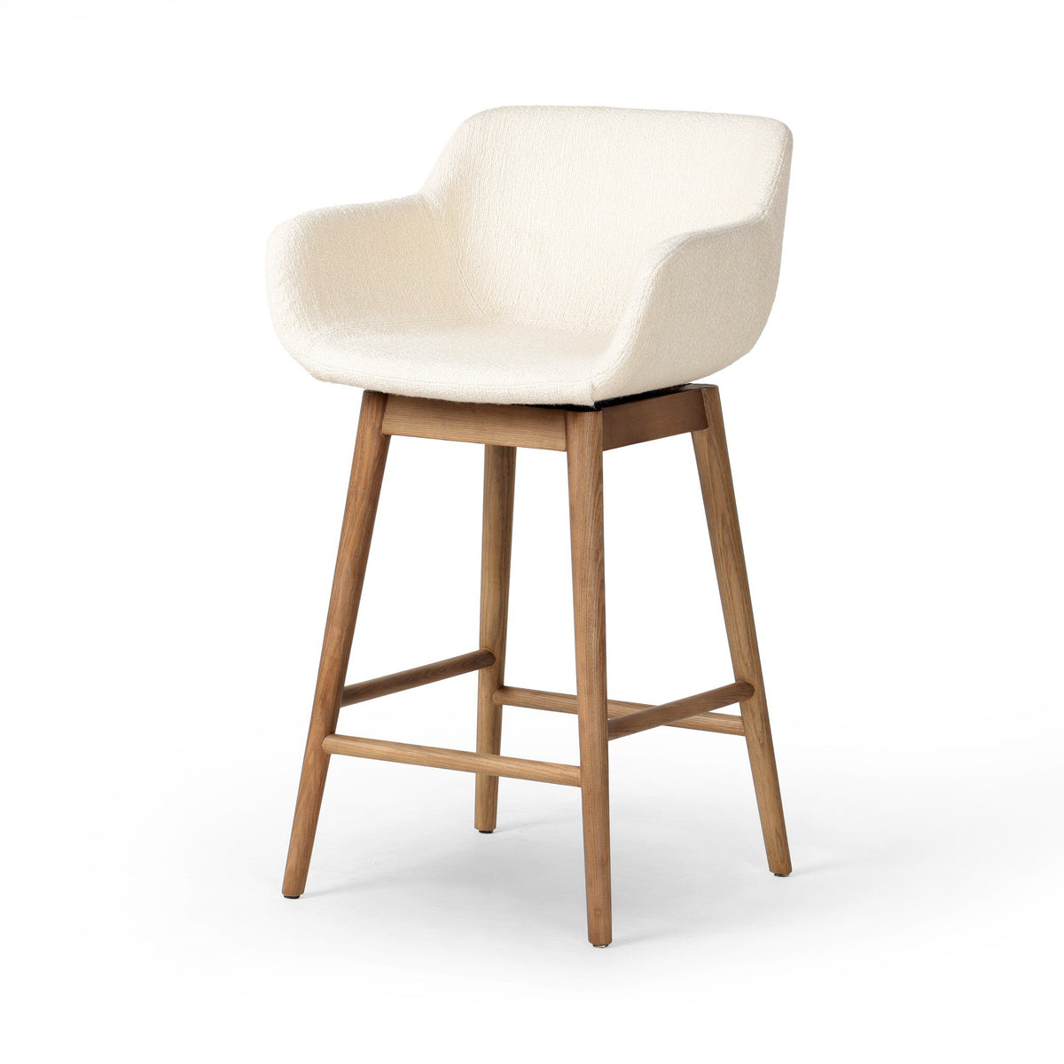Hannah Swivel Bar + Counter Stool - Kerbey Ivory