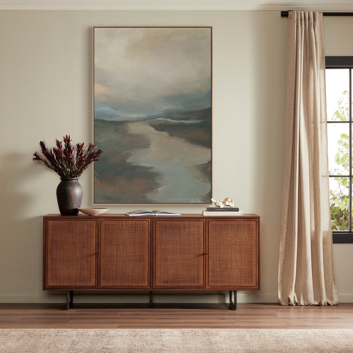Fog II by Lauren Fuhr - Vertical Grain White Oak Floater