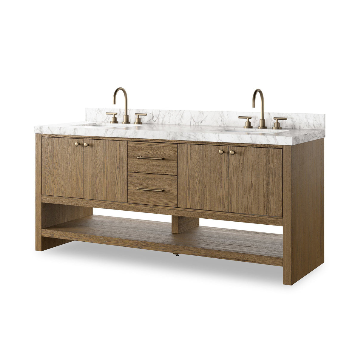 Anthem Double Vanity - Washed Natural Veneer