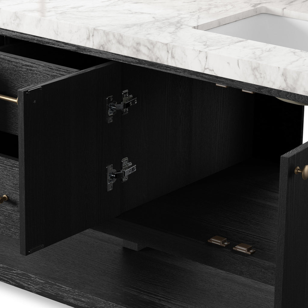 Anthem Double Vanity - Black Wash Oak Veneer