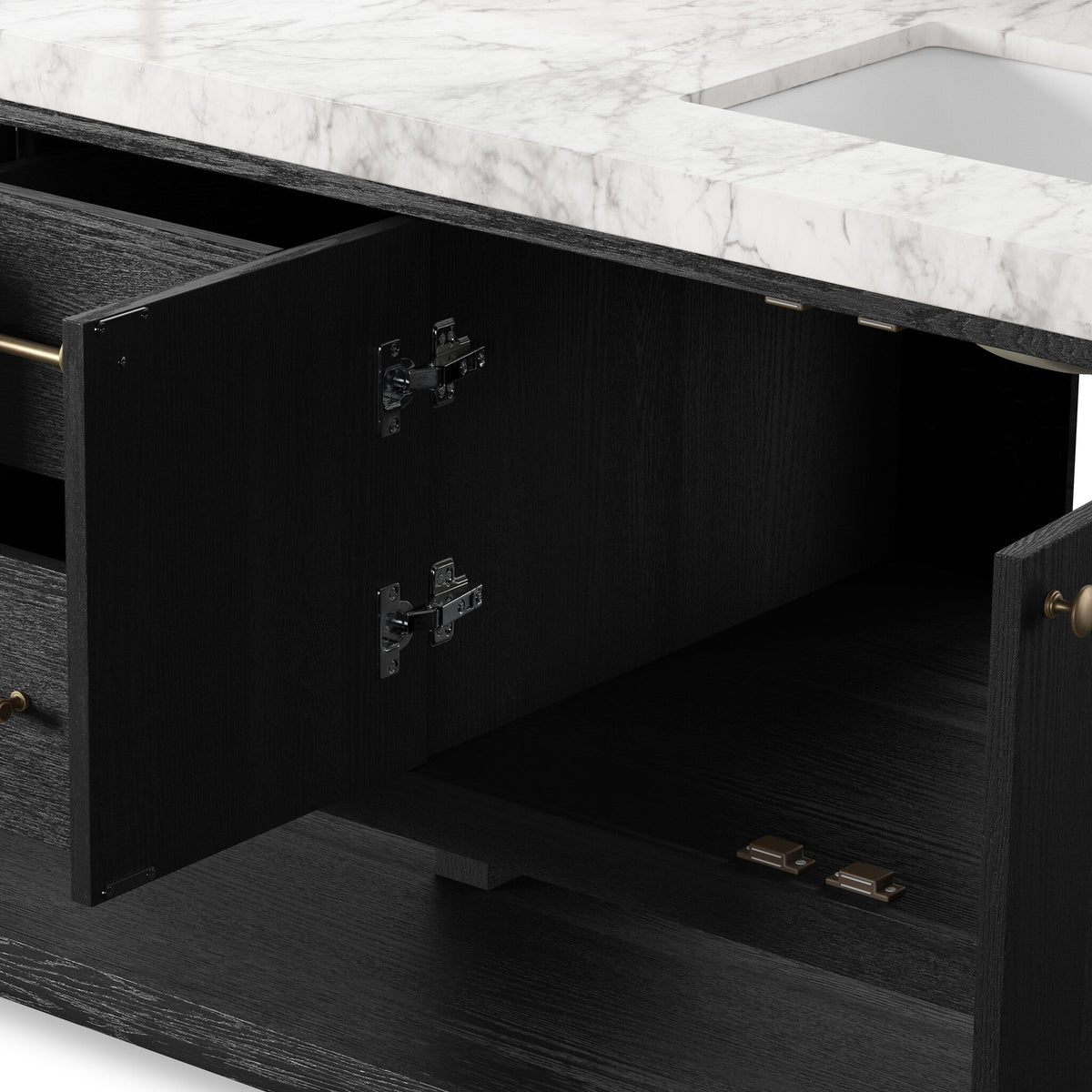 Anthem Double Vanity - Black Wash Oak Veneer
