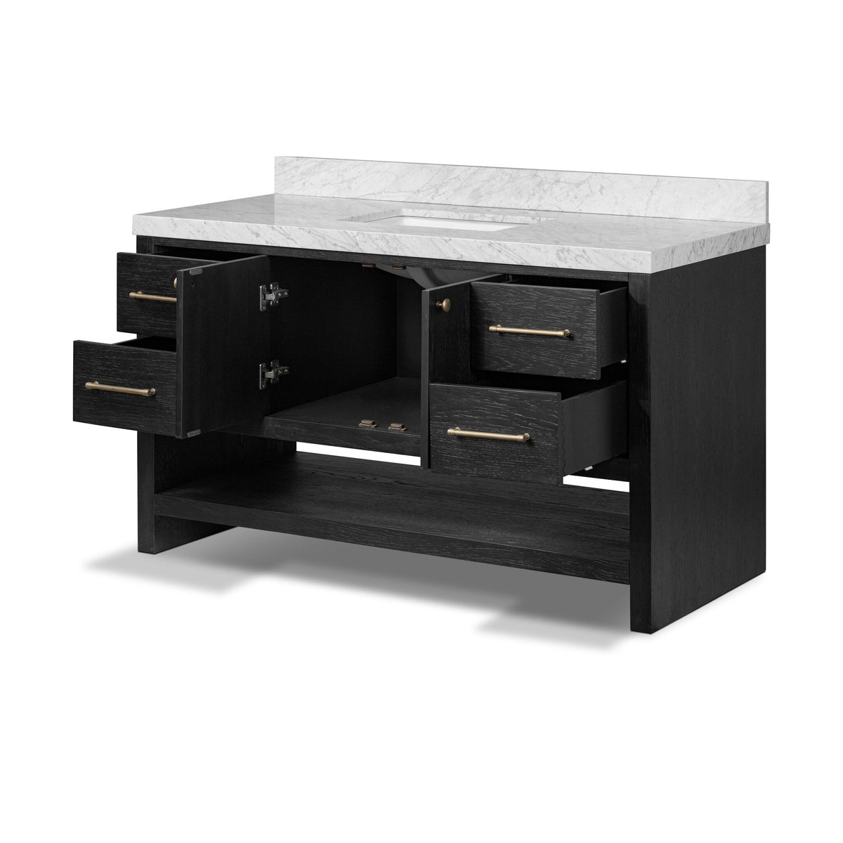Anthem Single Wide Vanity - Black Wash Oak Veneer
