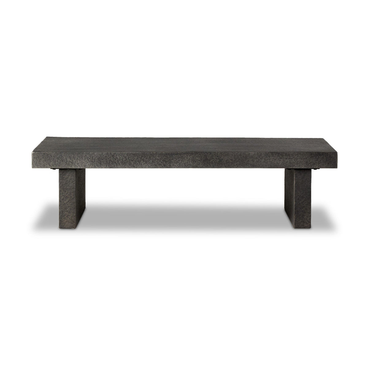 Huesca Outdoor Coffee Table - Distressed Graphite Concrete