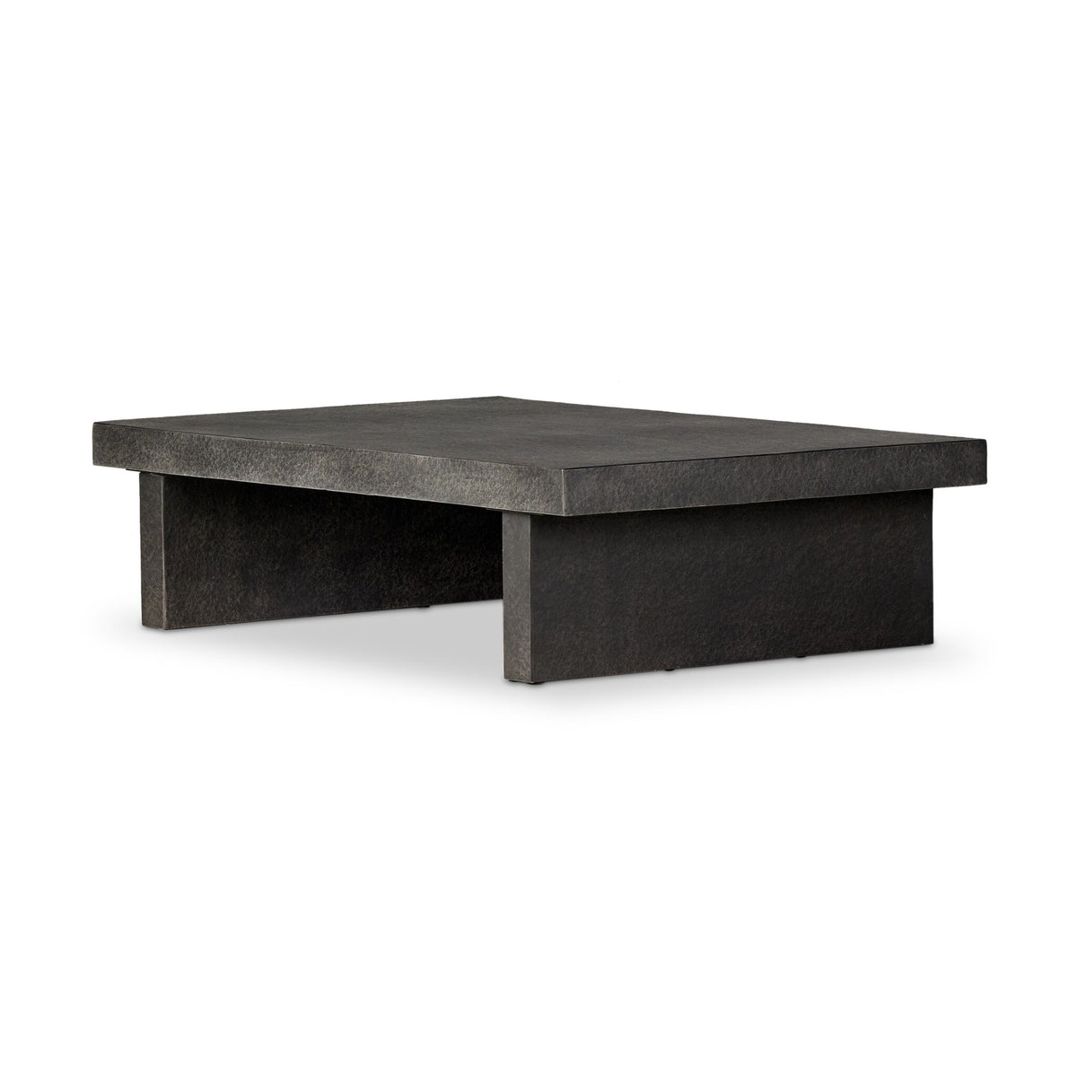 Huesca Outdoor Coffee Table - Distressed Graphite Concrete
