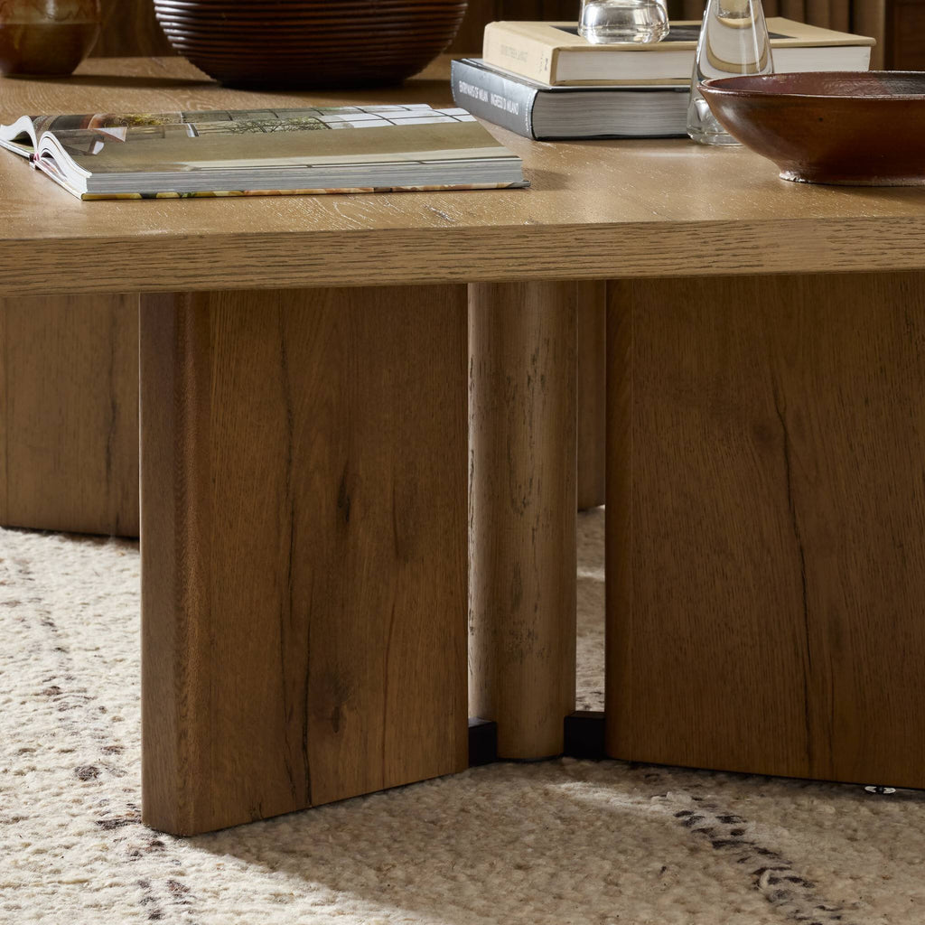 Huxley Coffee Table - Rubbed Light Oak Veneer