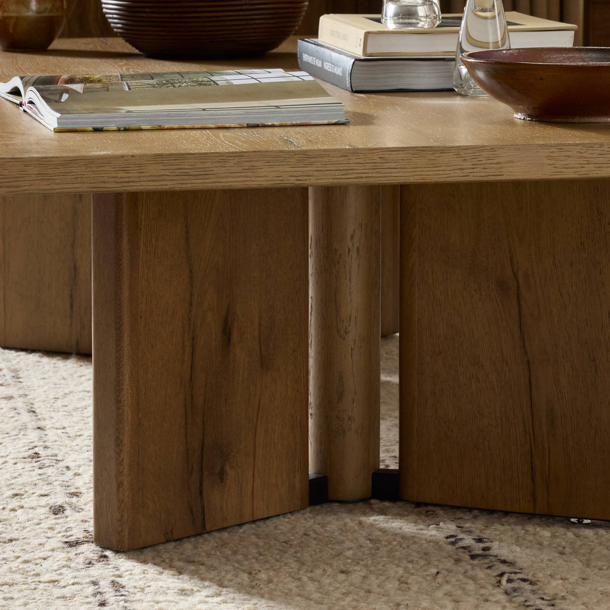Huxley Coffee Table - Rubbed Light Oak Veneer