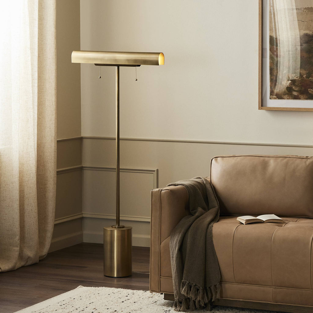 Luther Floor Lamp - Aged Brass Iron