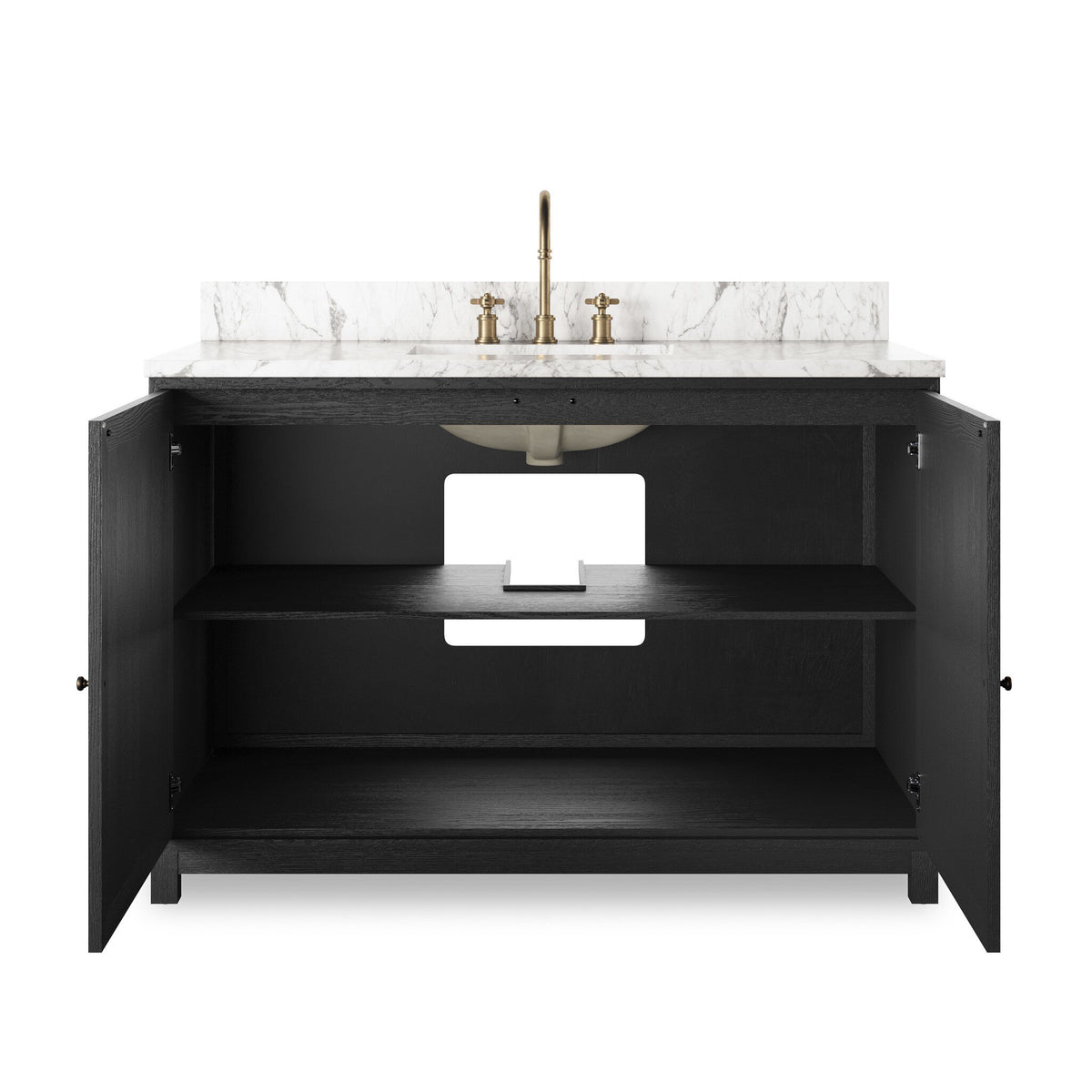 Millie Single Wide Vanity - Satin Drifted Oak Veneer