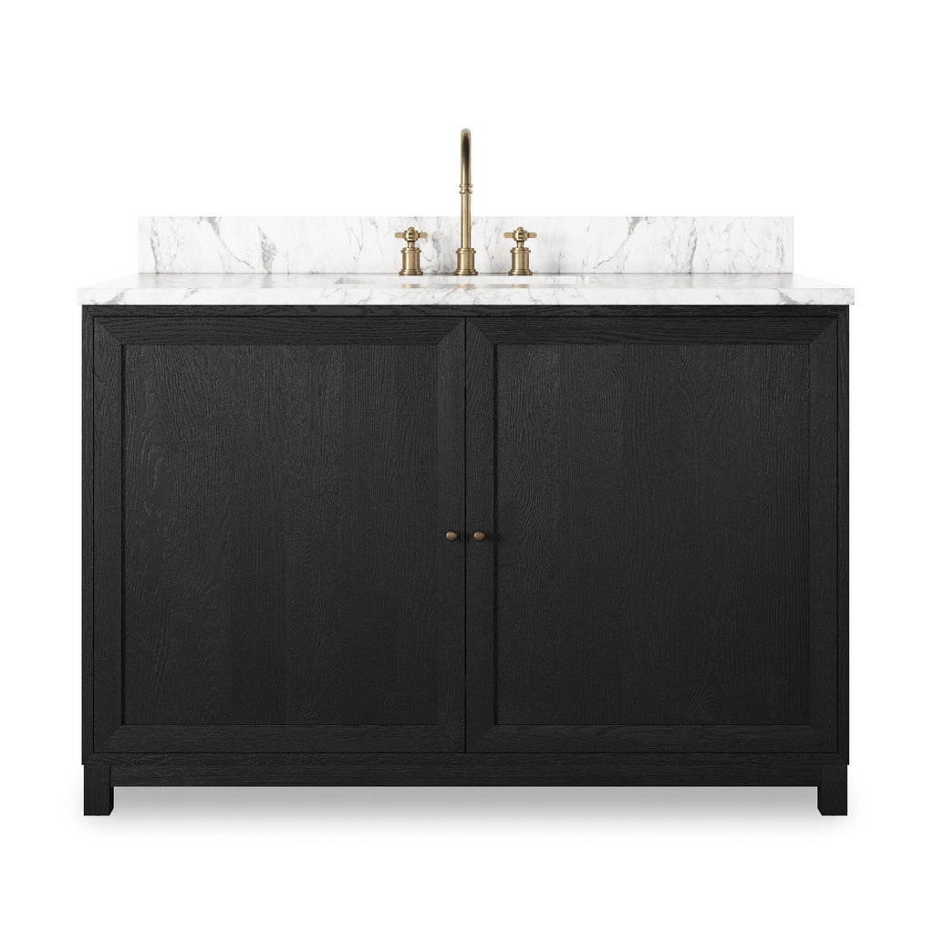 Millie Single Wide Vanity - Satin Drifted Oak Veneer