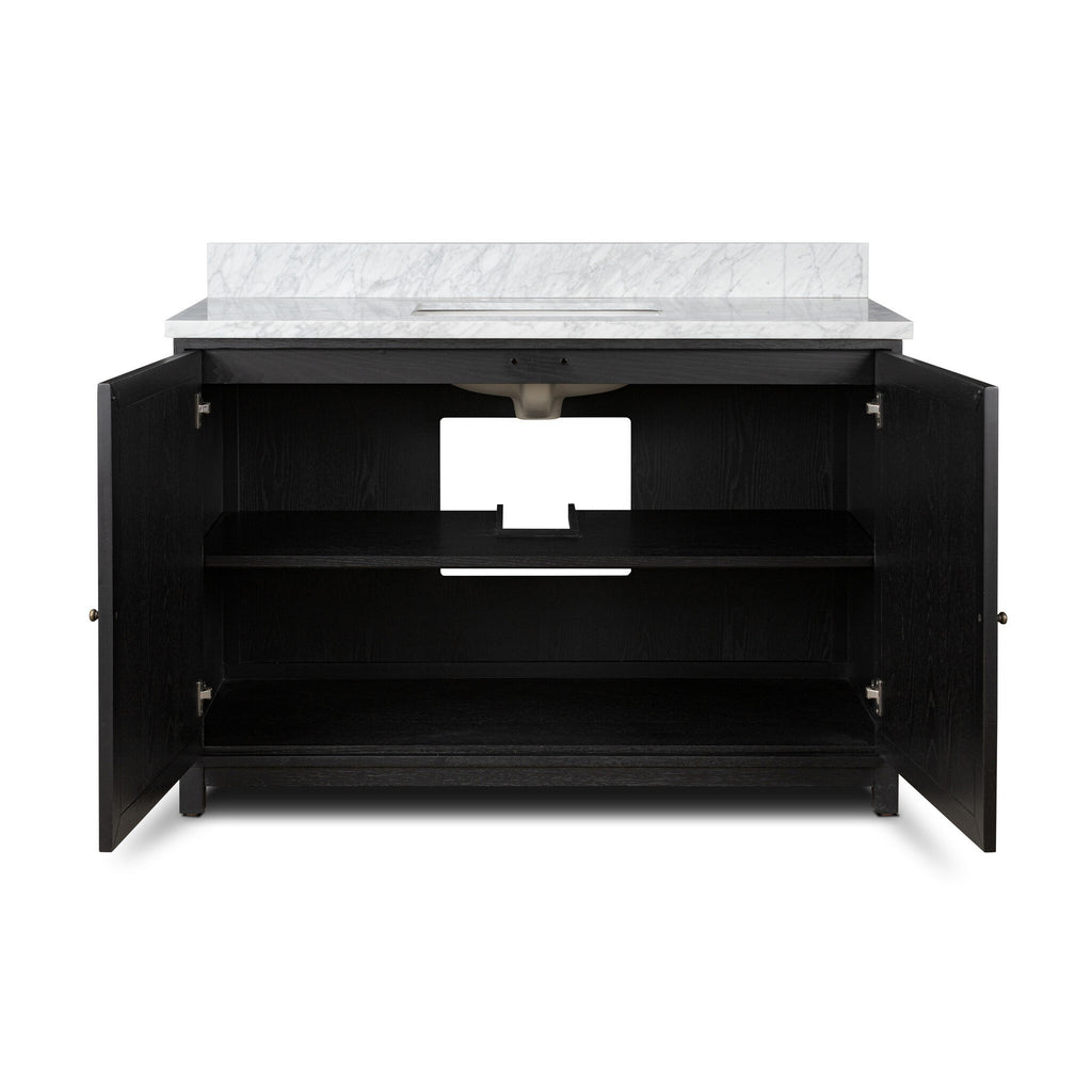Millie Single Wide Vanity - Satin Drifted Oak Veneer