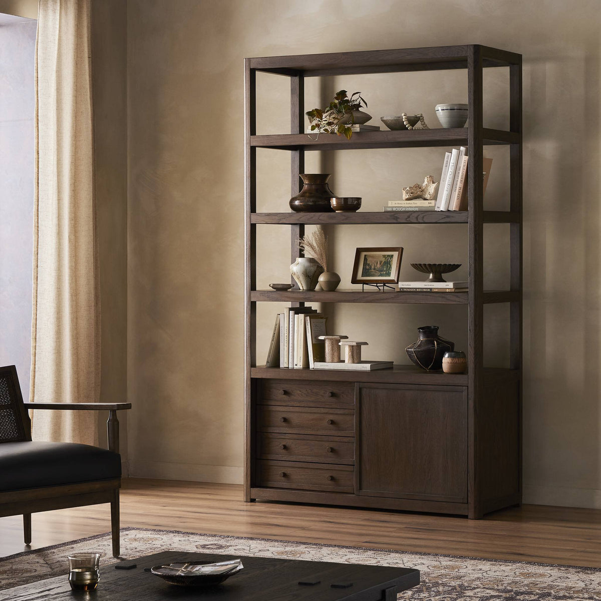 Miko Bookcase - Fawn Oak