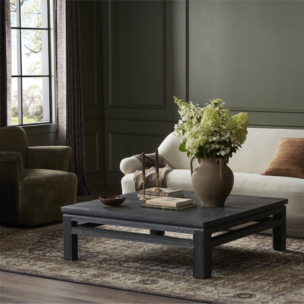 Oman Coffee Table - Rustic Black Veneer