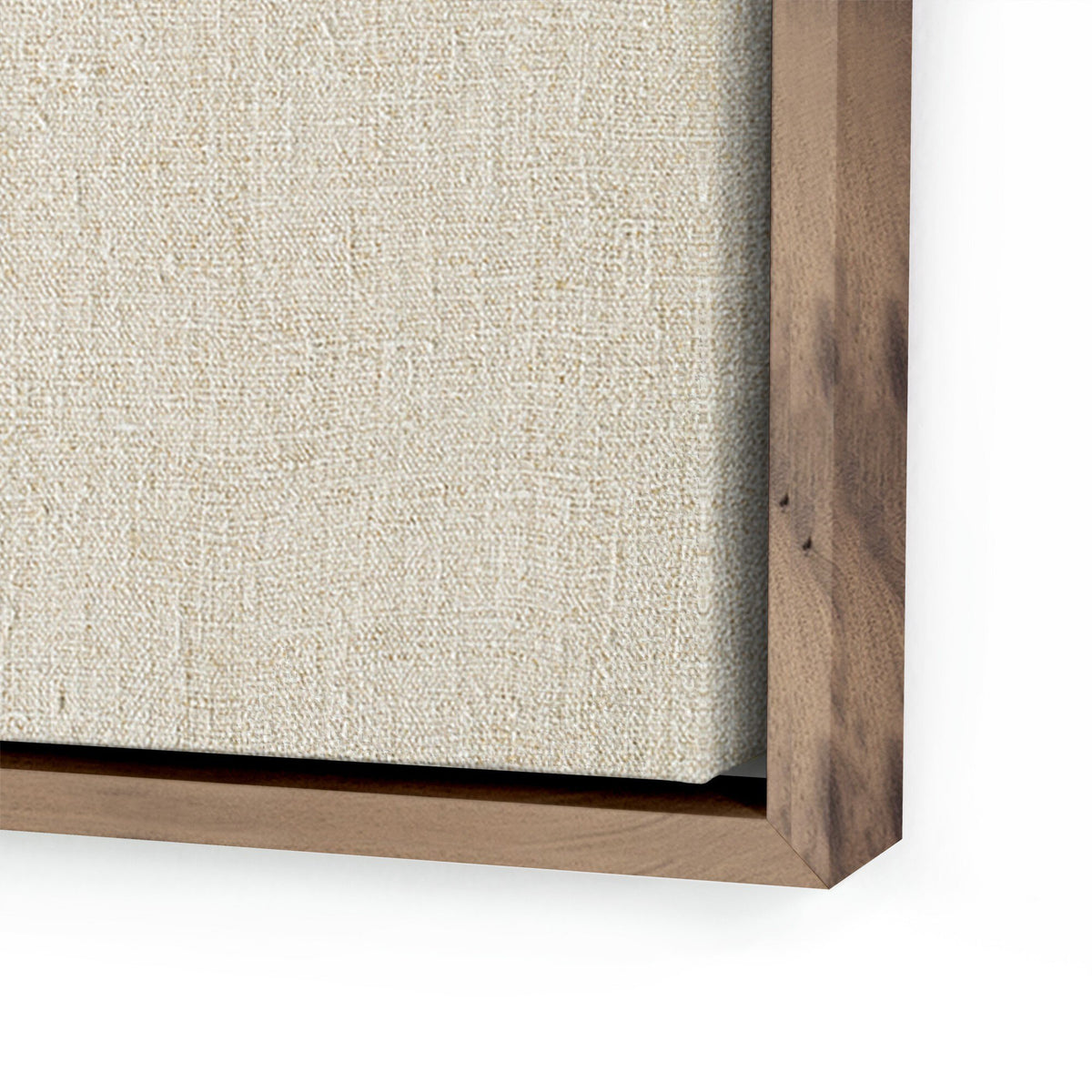 Beige No. 1 by Karen Covey - Rustic Walnut Floater