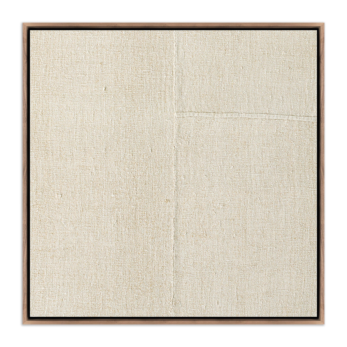 Beige No. 1 by Karen Covey - Rustic Walnut Floater