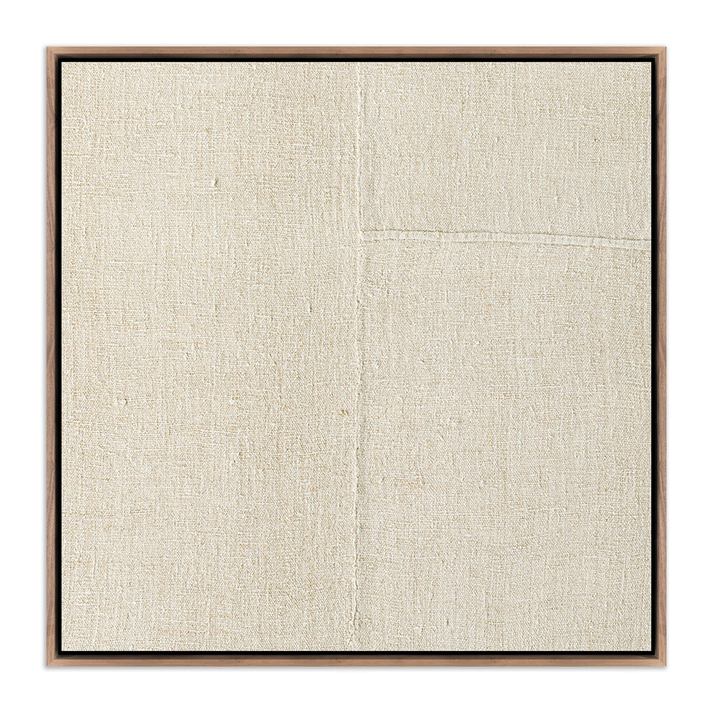 Beige No. 1 by Karen Covey - Rustic Walnut Floater