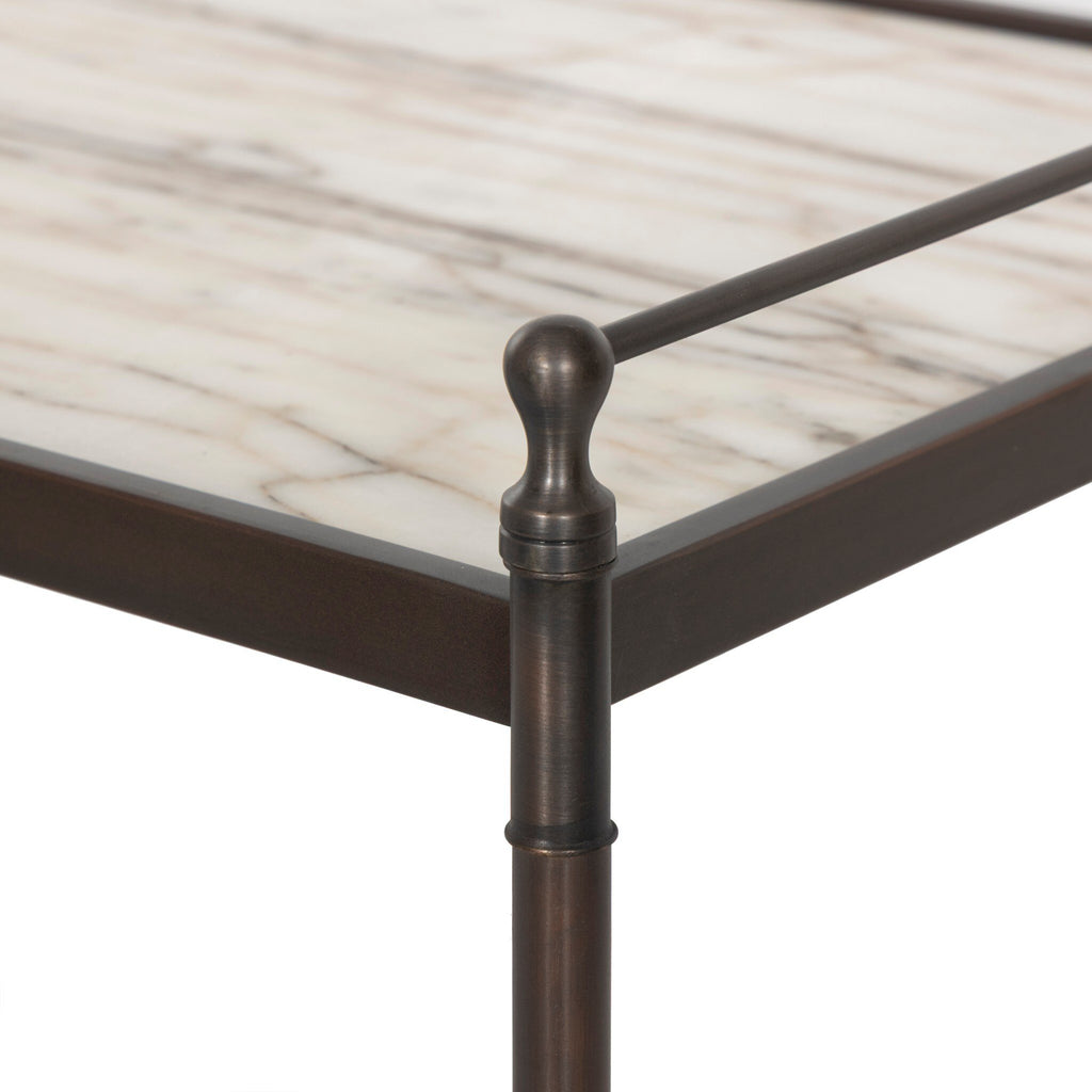 Eisen Nightstand - Striated Marble
