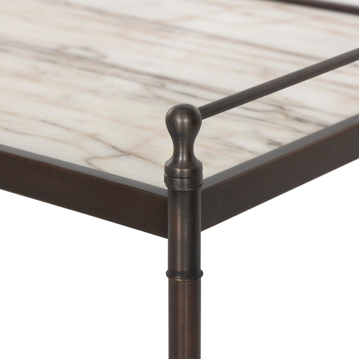 Eisen Nightstand - Striated Marble