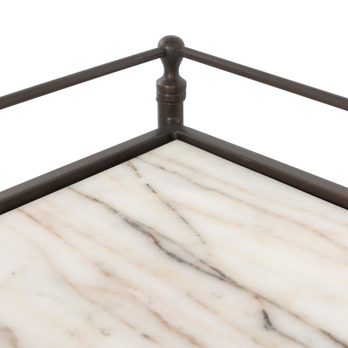 Eisen Nightstand - Striated Marble