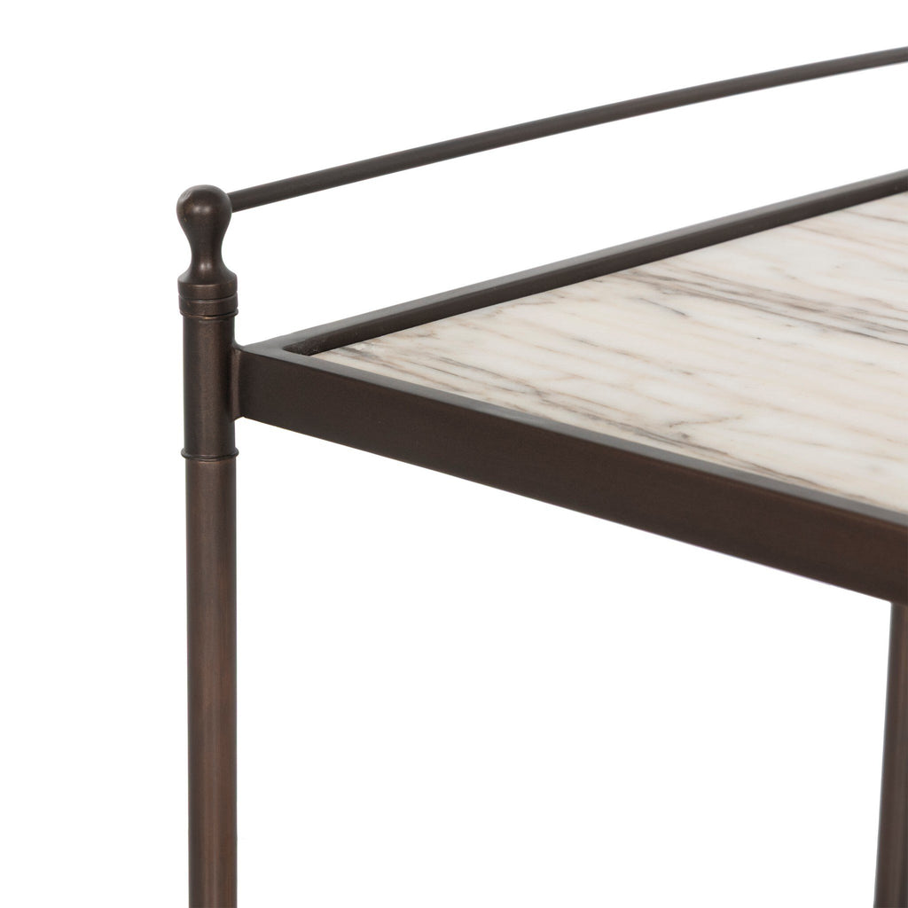 Eisen Nightstand - Striated Marble