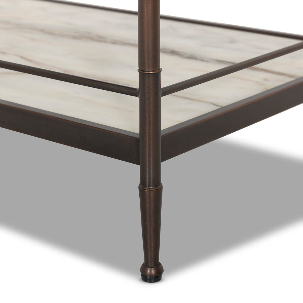 Eisen Nightstand - Striated Marble