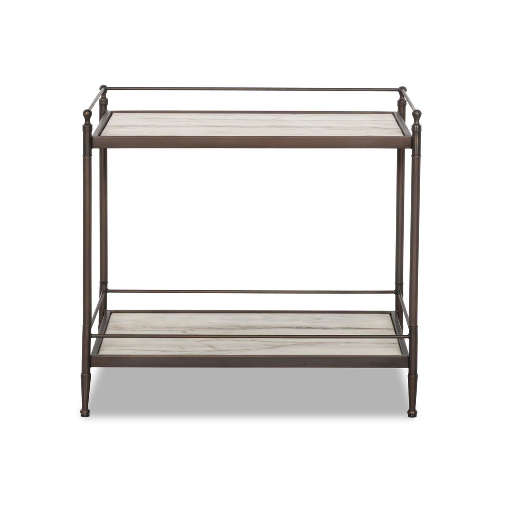 Eisen Nightstand - Striated Marble
