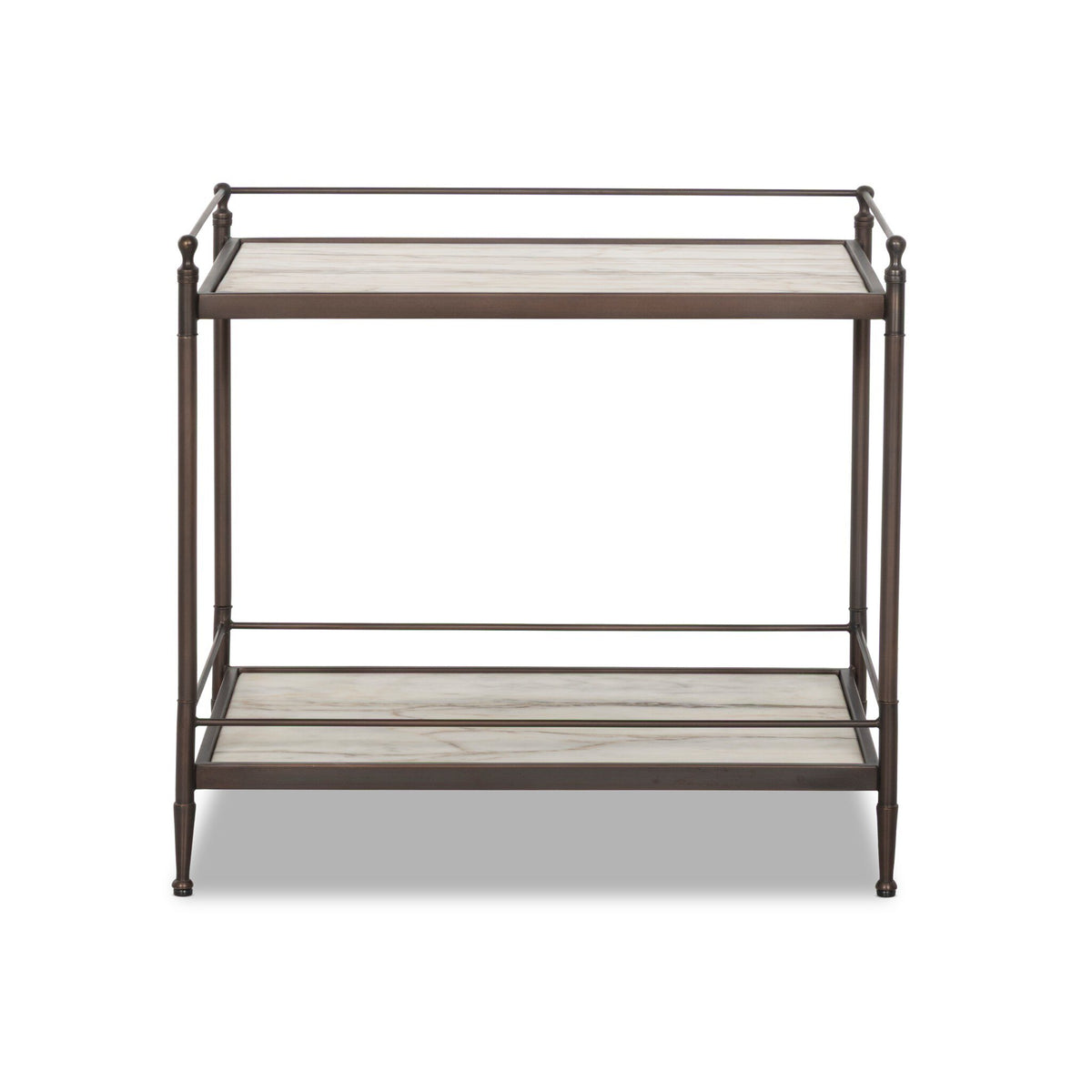 Eisen Nightstand - Striated Marble