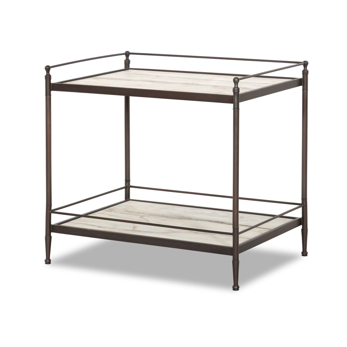 Eisen Nightstand - Striated Marble