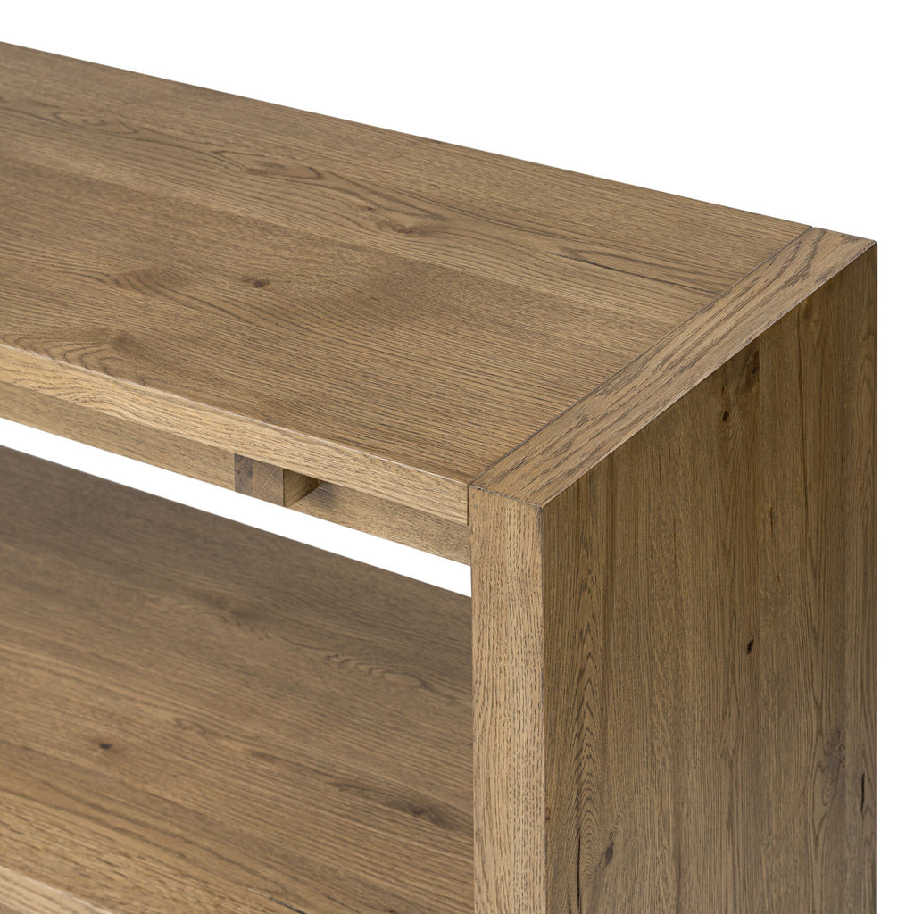 Theodore Media Console - Rustic Amber Oak Veneer
