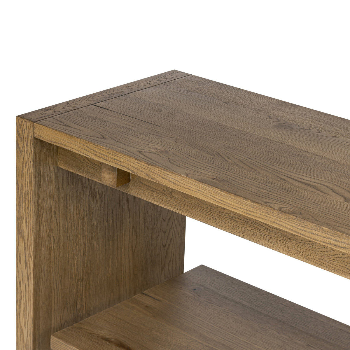 Theodore Media Console - Rustic Amber Oak Veneer