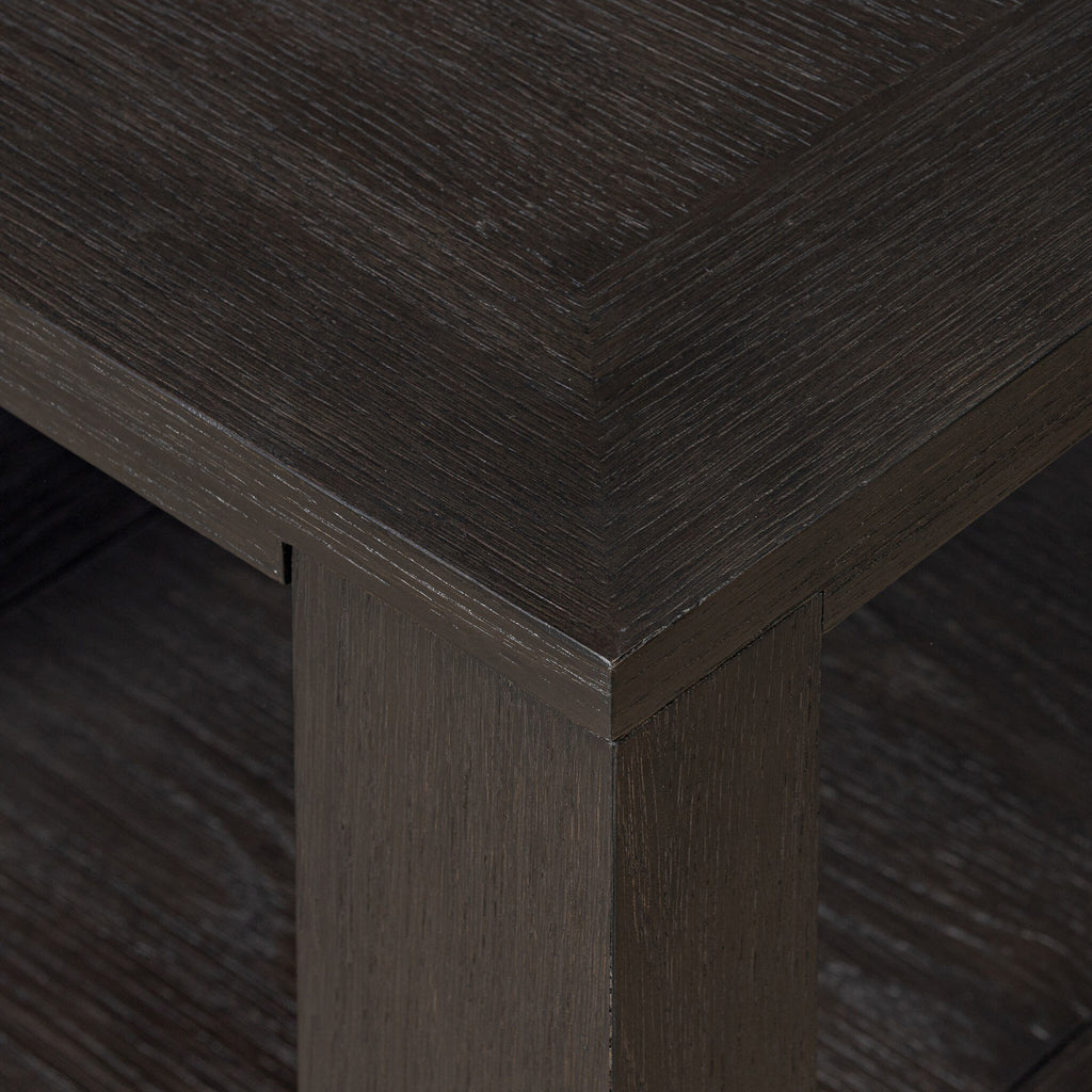 Thomas End Table - Dark Anthracite Oak Veneer Water-Based