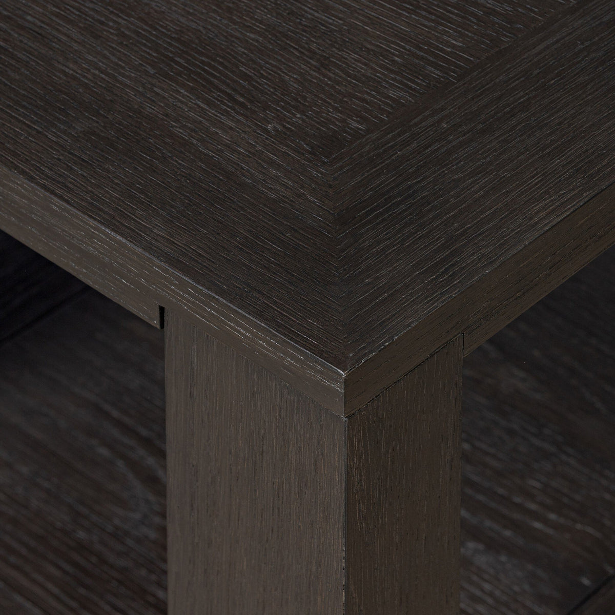 Thomas End Table - Dark Anthracite Oak Veneer Water-Based