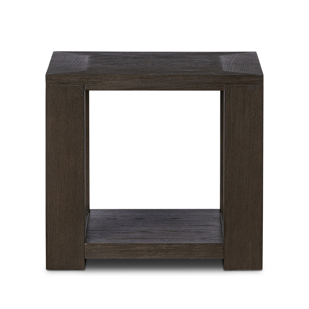Thomas End Table - Dark Anthracite Oak Veneer Water-Based