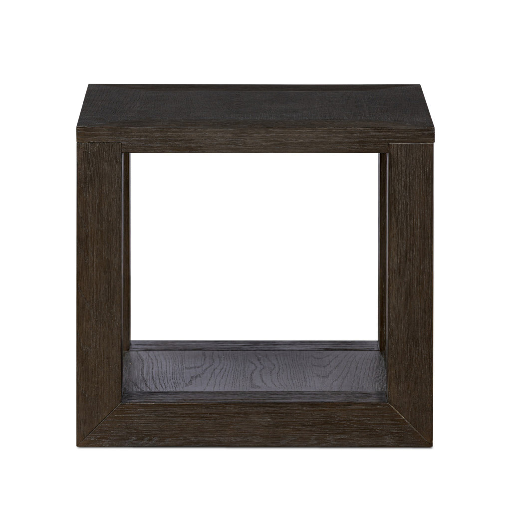 Thomas End Table - Dark Anthracite Oak Veneer Water-Based