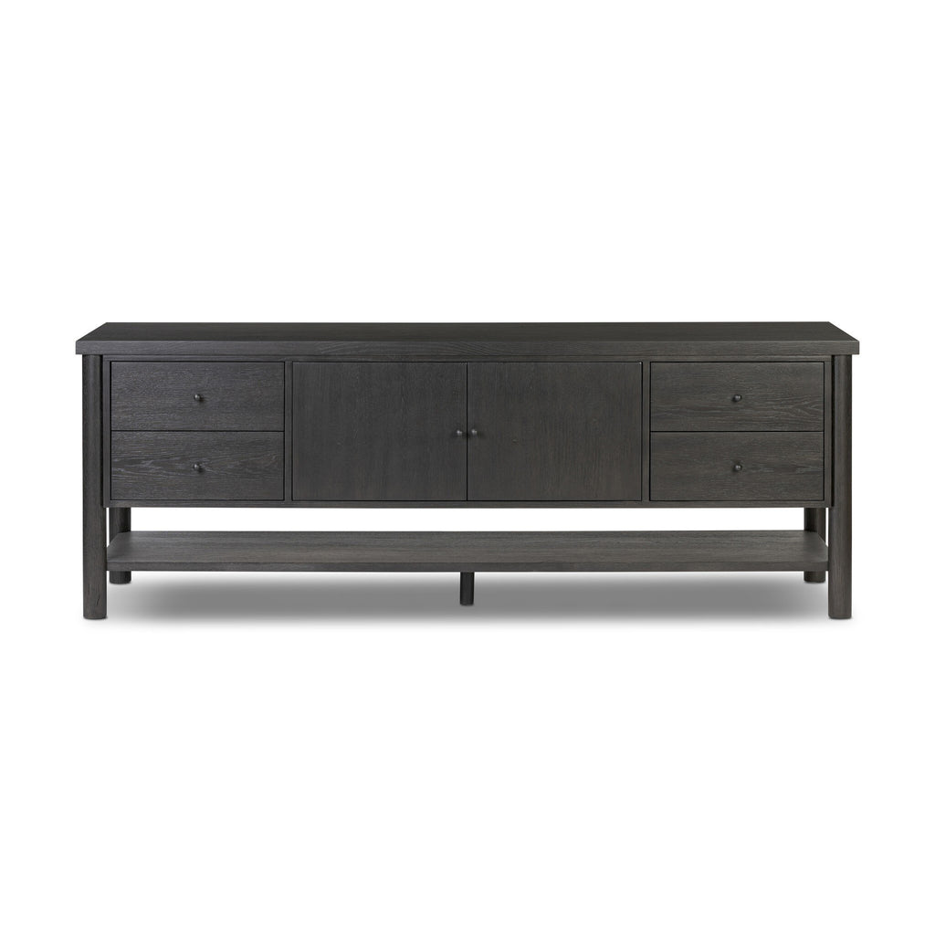Roark Media Console - Ebony Oak Veneer