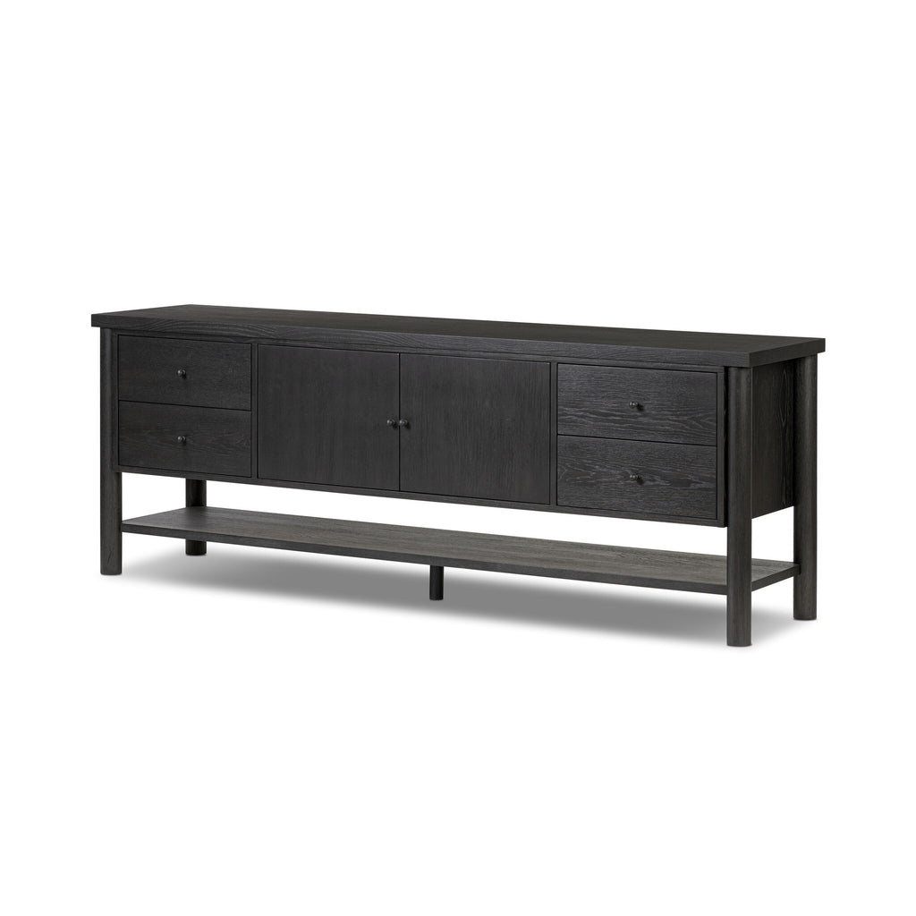 Roark Media Console - Ebony Oak Veneer