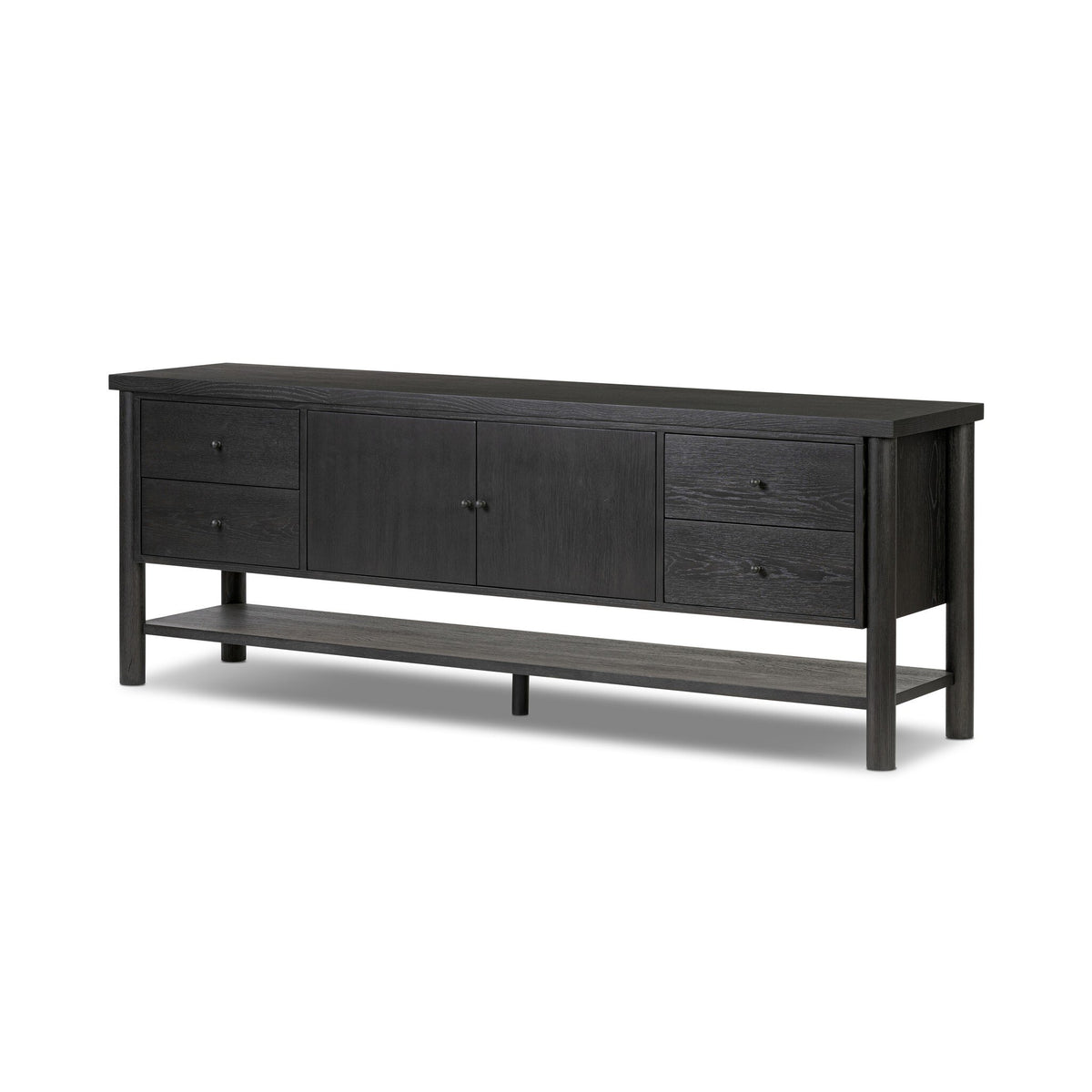 Roark Media Console - Ebony Oak Veneer