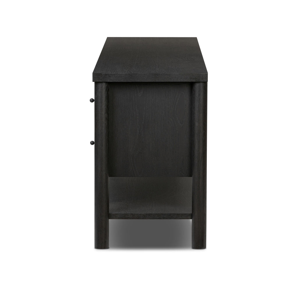 Roark Media Console - Ebony Oak Veneer