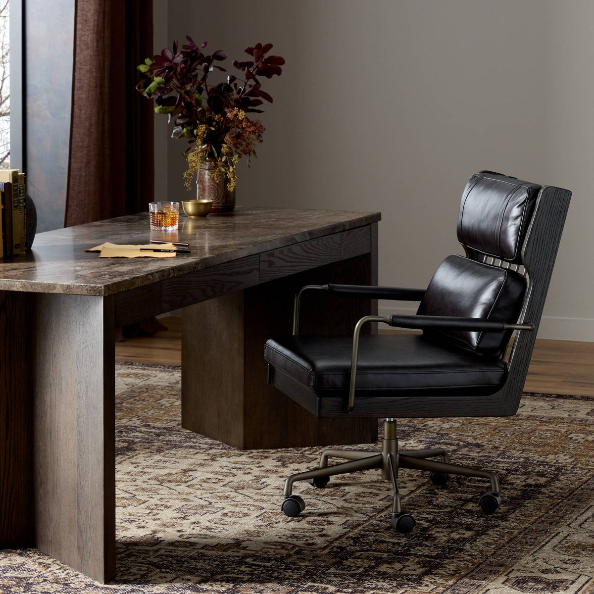 Ludvig Desk Chair - Sonoma Black