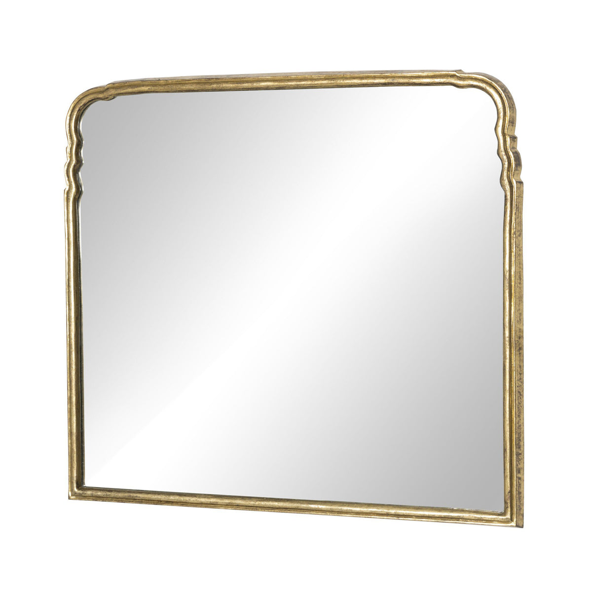 Loire Mantel Mirror - Antiqued Gold Leaf