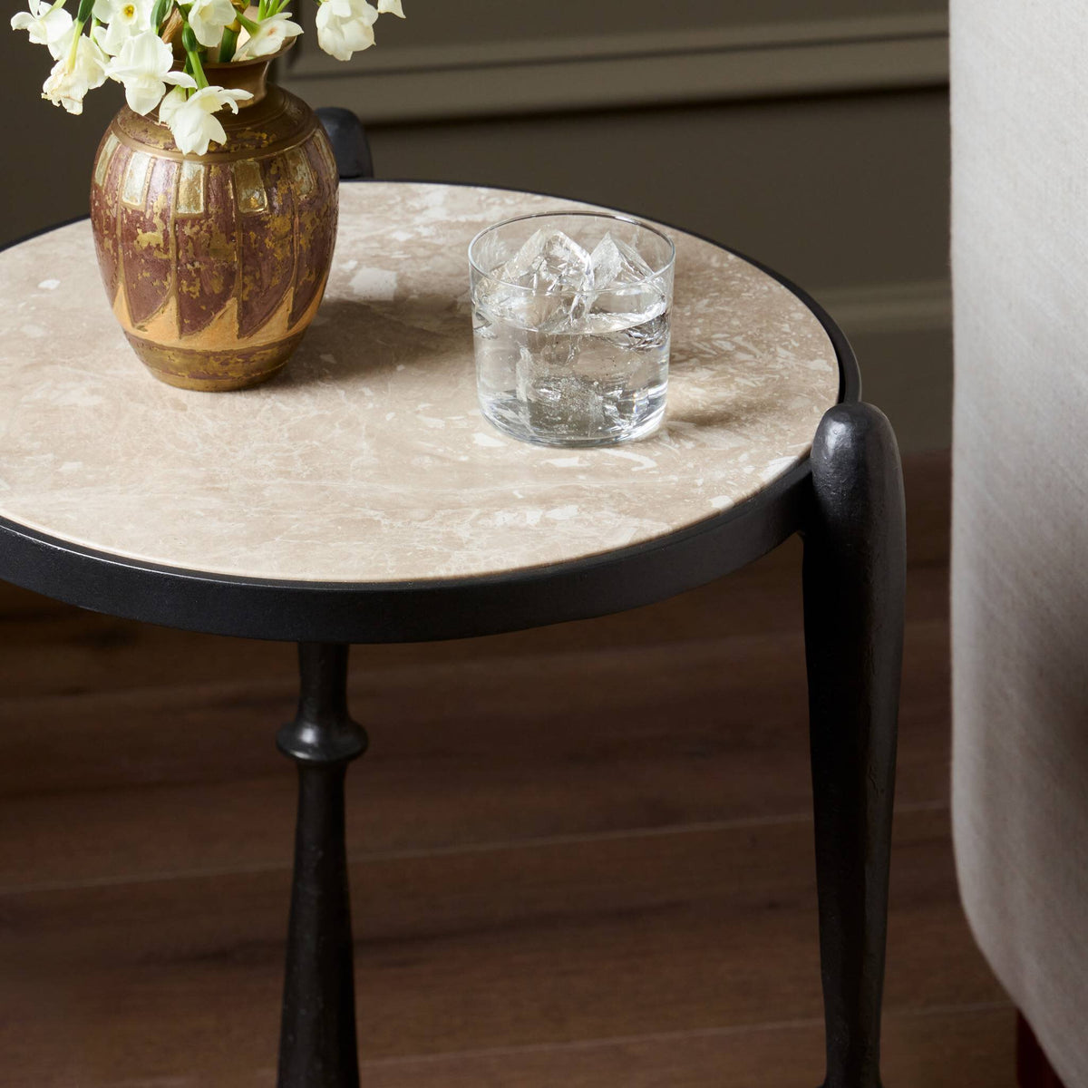 Ruthie End Table - Lunar Marble