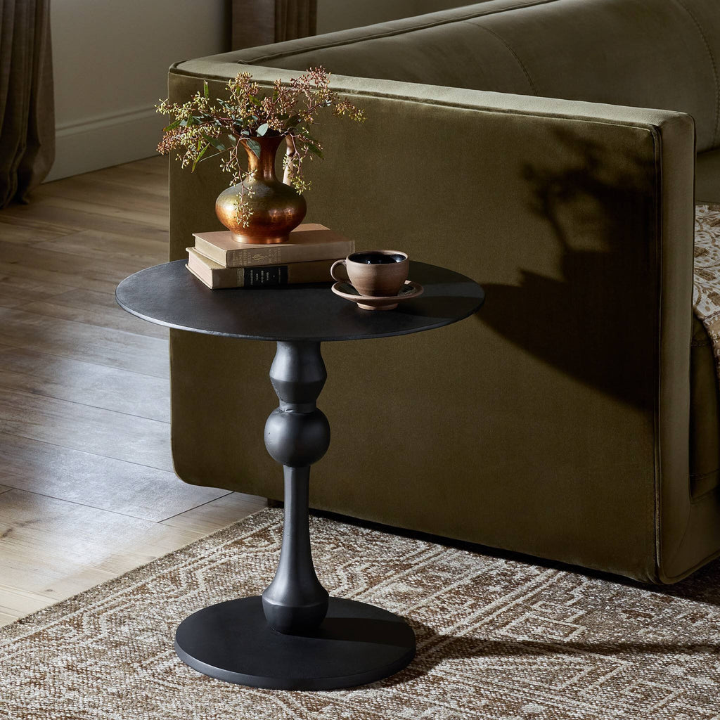 Daffin End Table - Black Antique