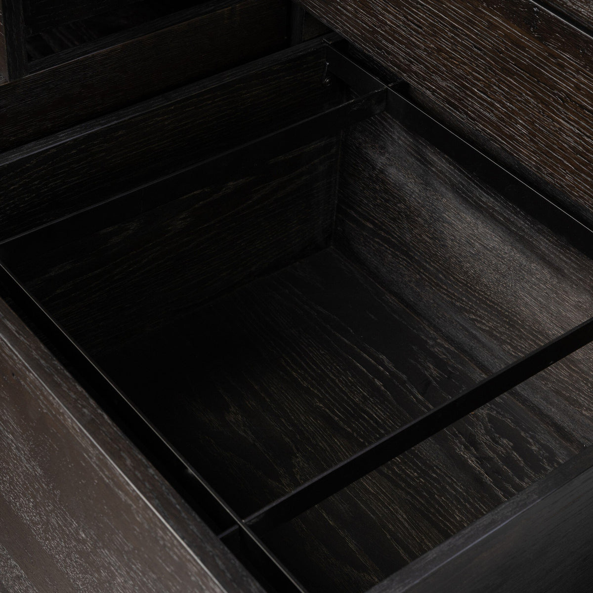Noah Rotating Desk - Smoked Black Resawn Oak